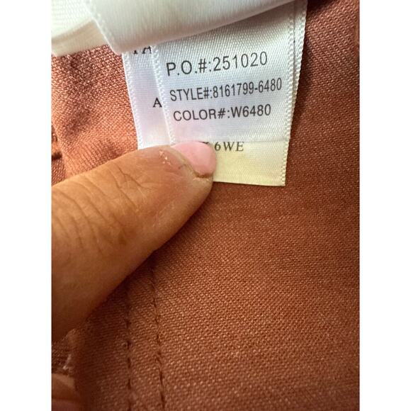 PAIGE Women's Leenah Ankle Patch Pockets Clay Sunset Luxe Coating Size 29 - Picture 14 of 16